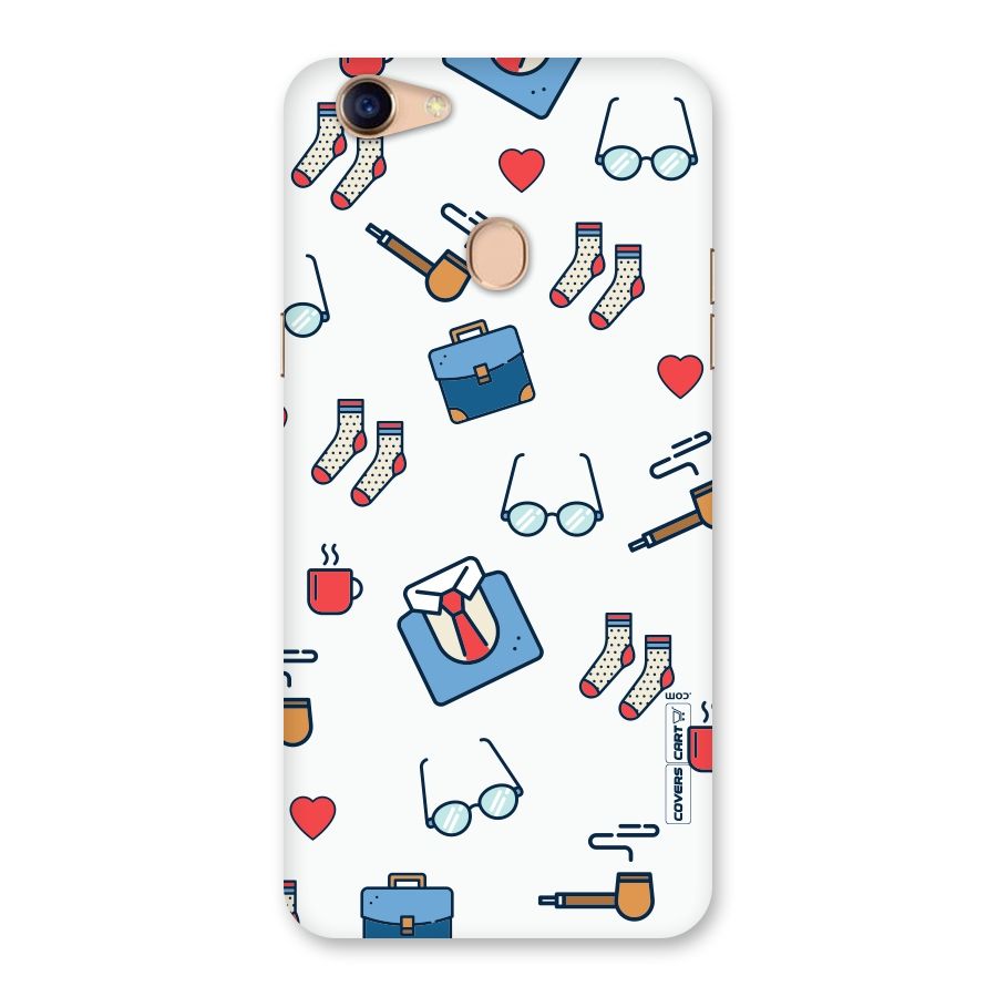 Shirt Spectacles Pattern Back Case for Oppo F5
