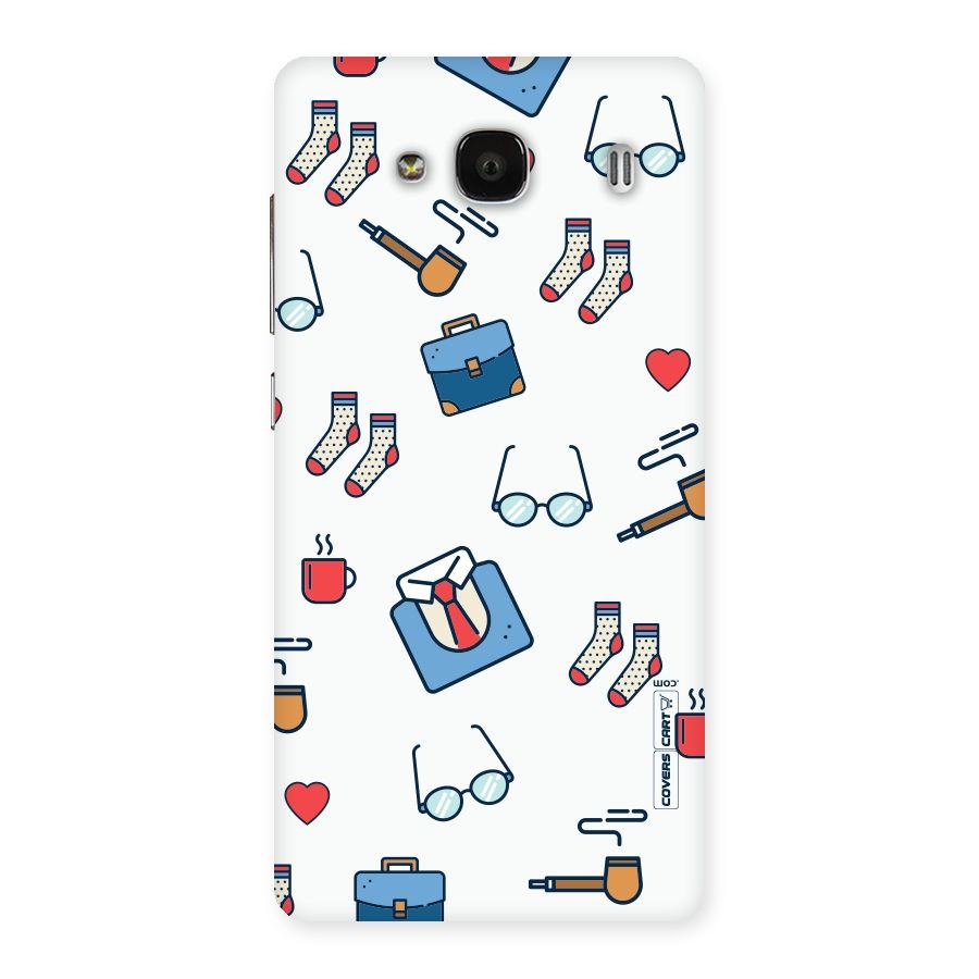 Shirt Spectacles Pattern Back Case for Redmi 2s