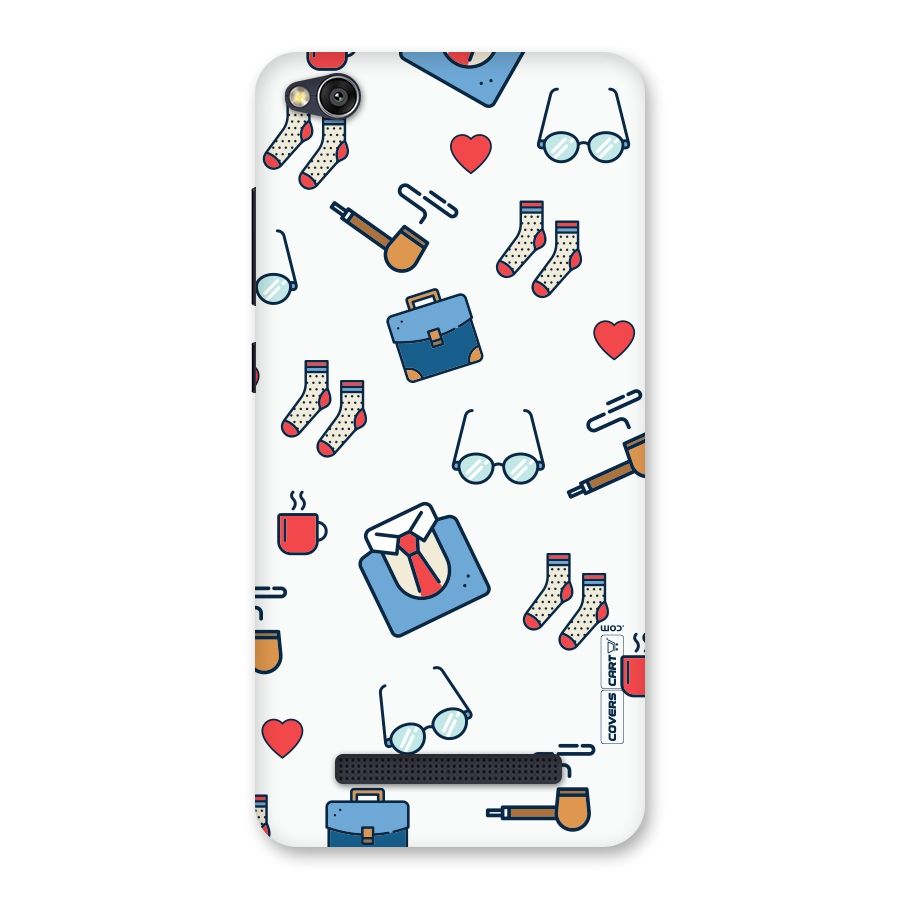 Shirt Spectacles Pattern Back Case for Redmi 4A