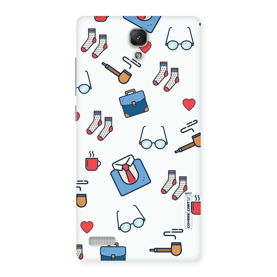 Shirt Spectacles Pattern Back Case for Redmi Note