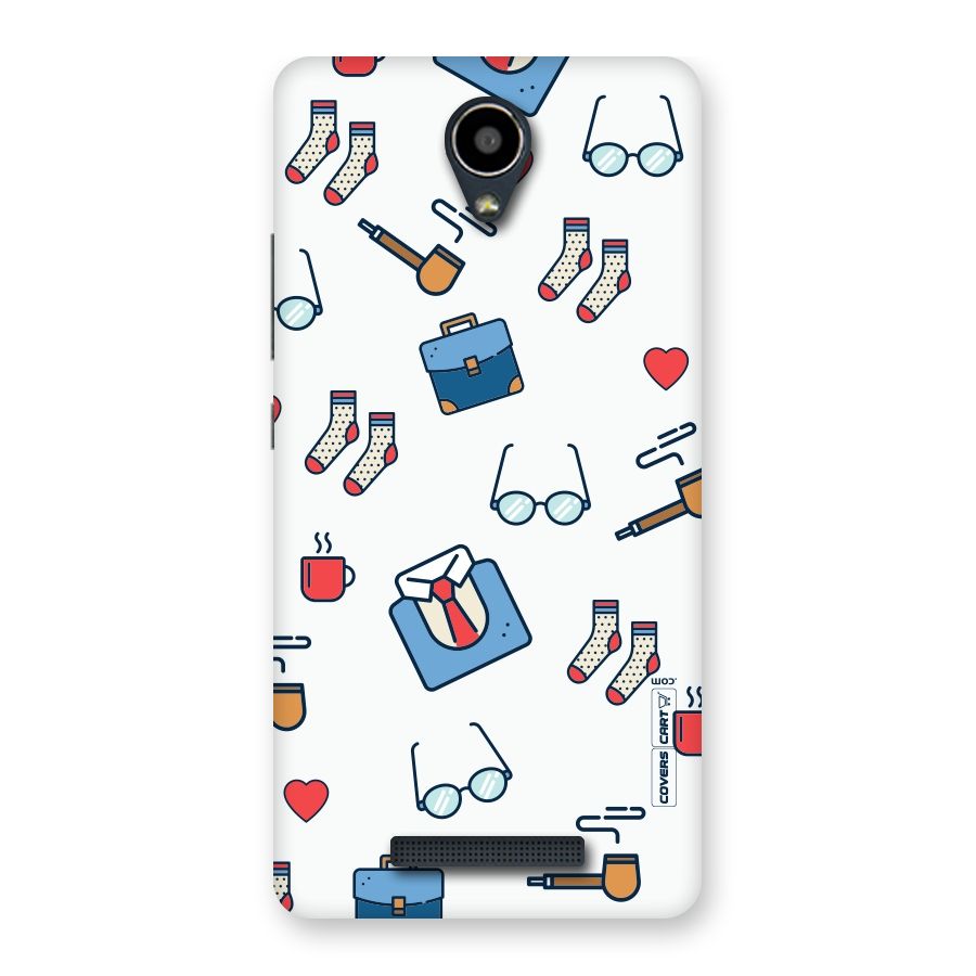 Shirt Spectacles Pattern Back Case for Redmi Note 2