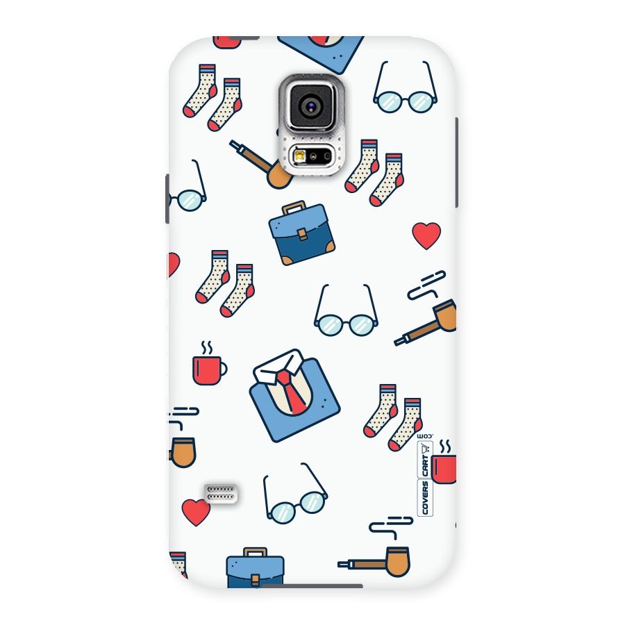 Shirt Spectacles Pattern Back Case for Samsung Galaxy S5