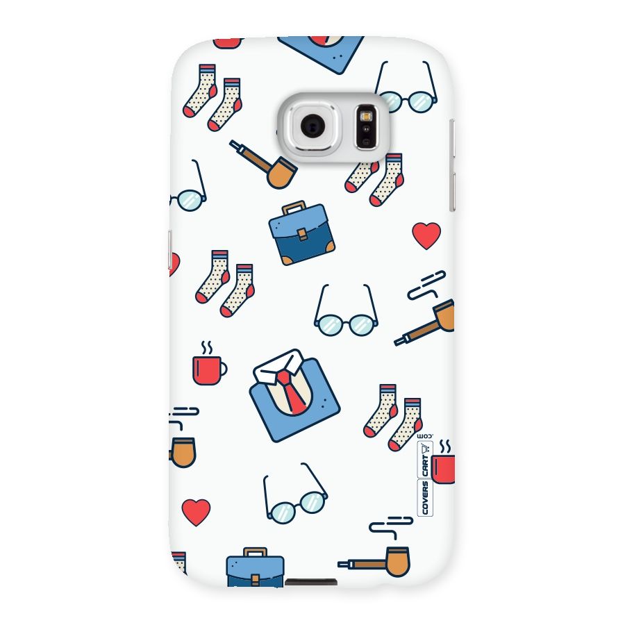 Shirt Spectacles Pattern Back Case for Samsung Galaxy S6