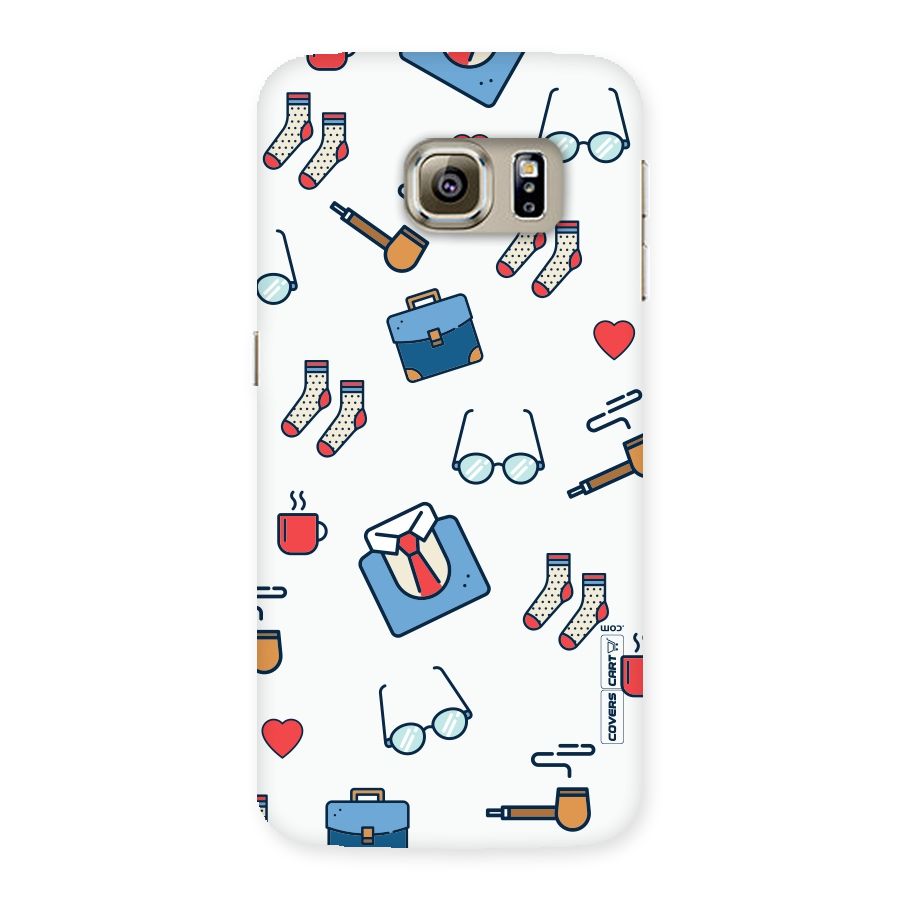Shirt Spectacles Pattern Back Case for Samsung Galaxy S6 Edge