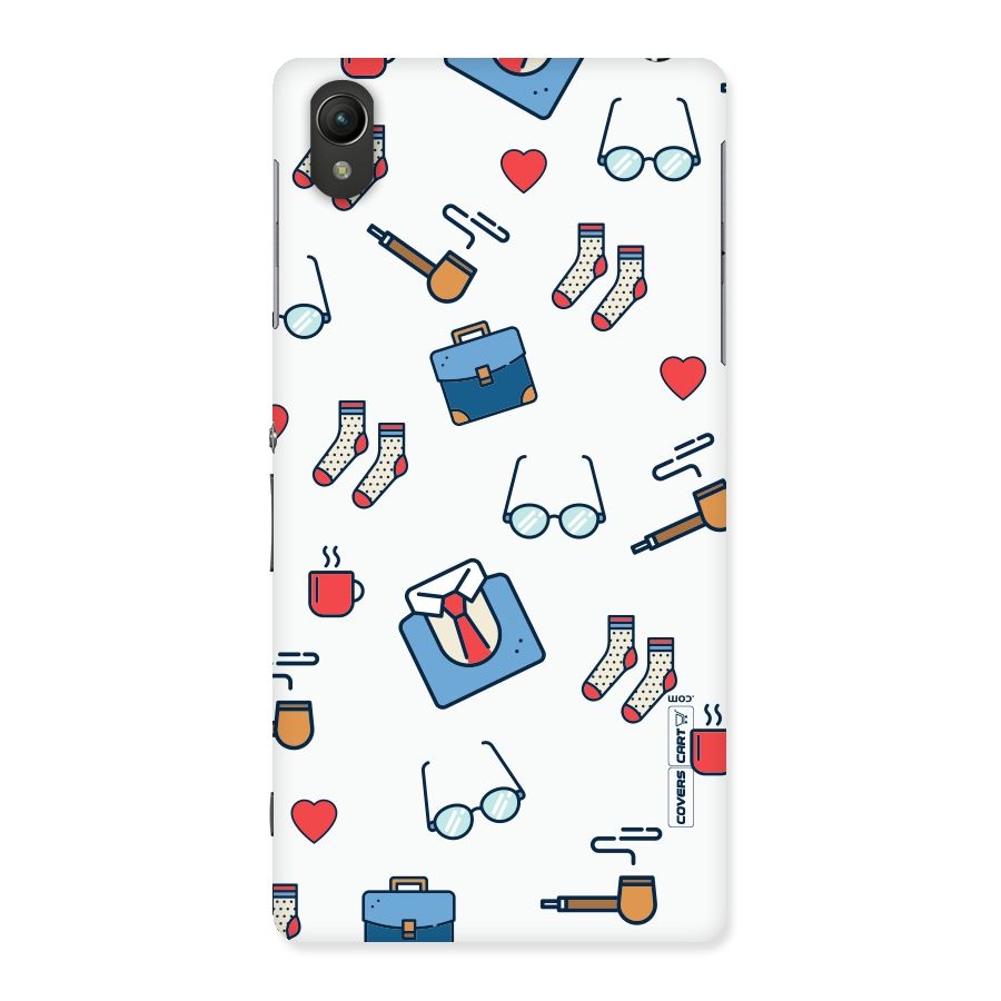 Shirt Spectacles Pattern Back Case for Sony Xperia Z2