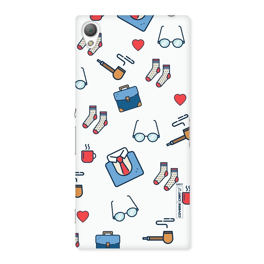 Shirt Spectacles Pattern Back Case for Sony Xperia Z3