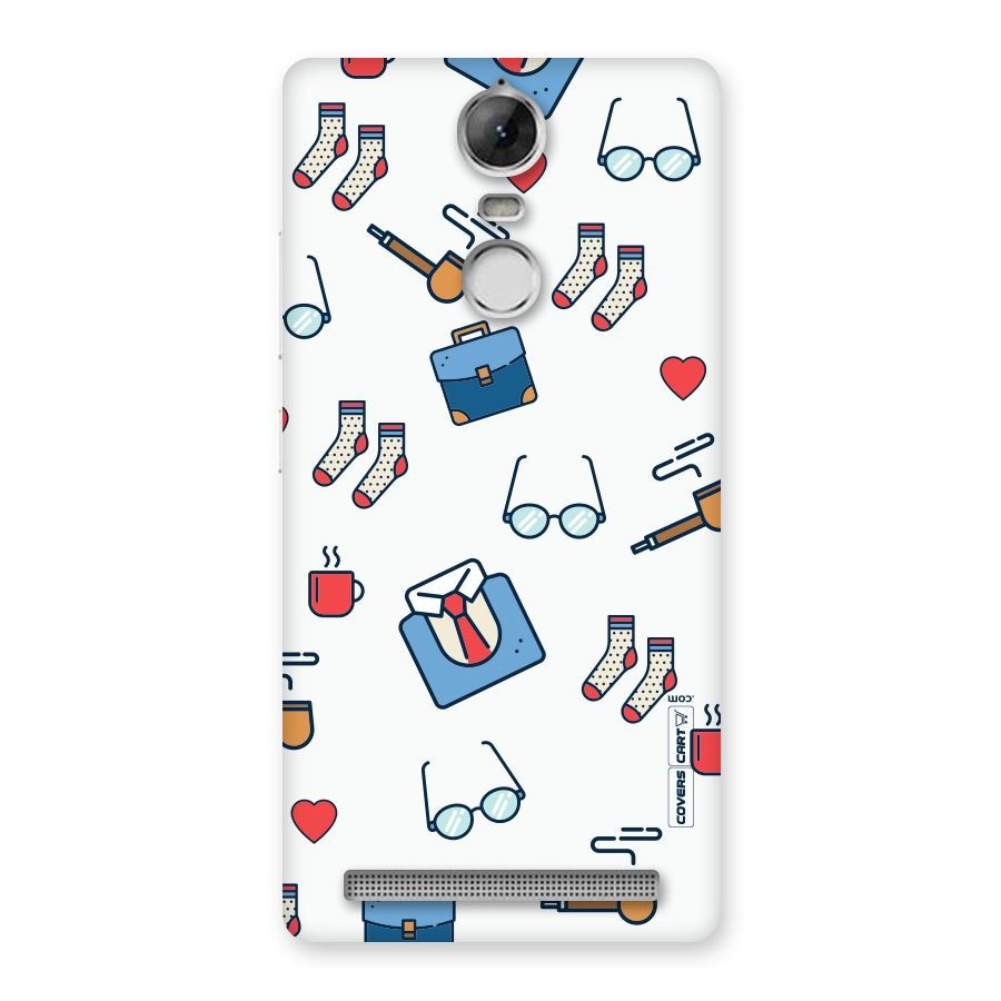 Shirt Spectacles Pattern Back Case for Vibe K5 Note