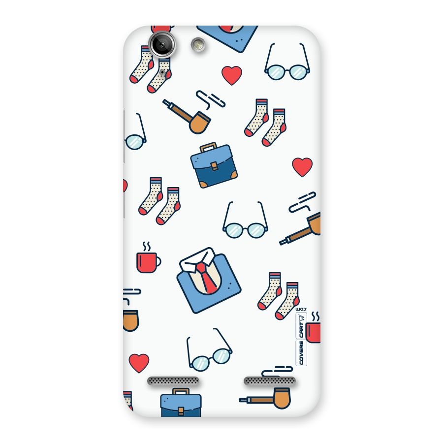 Shirt Spectacles Pattern Back Case for Vibe K5 Plus