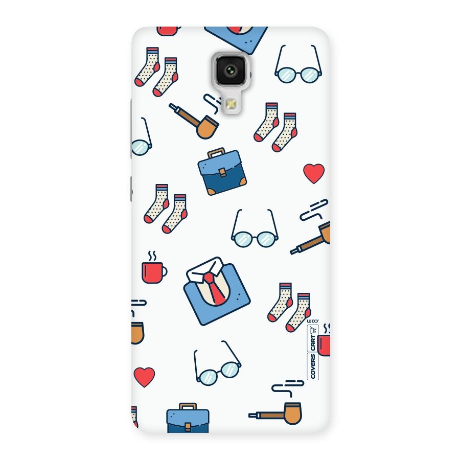Shirt Spectacles Pattern Back Case for Xiaomi Mi 4
