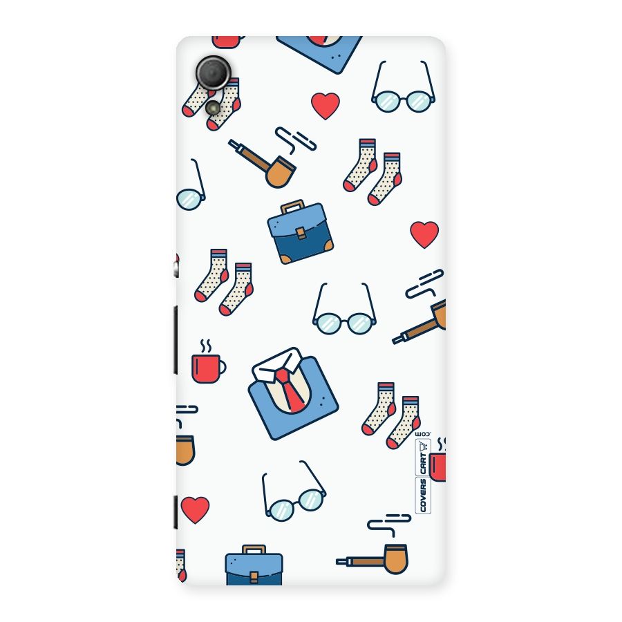 Shirt Spectacles Pattern Back Case for Xperia Z4