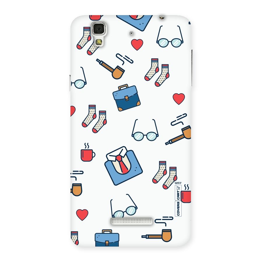 Shirt Spectacles Pattern Back Case for Yu Yureka