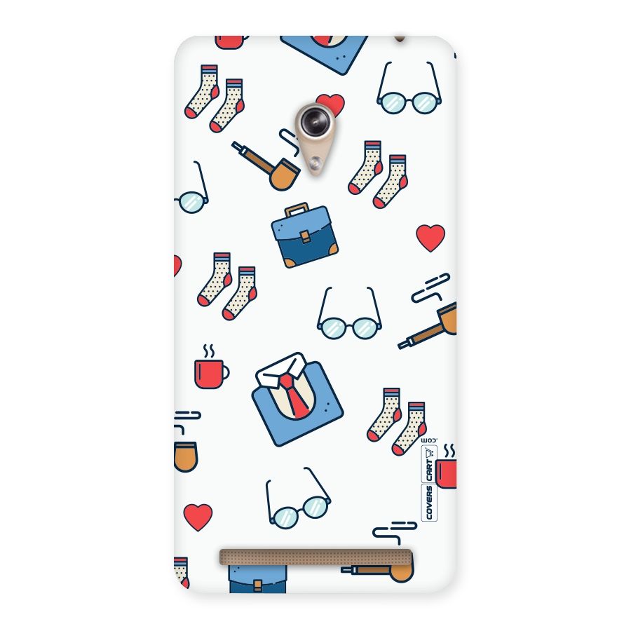 Shirt Spectacles Pattern Back Case for Zenfone 6