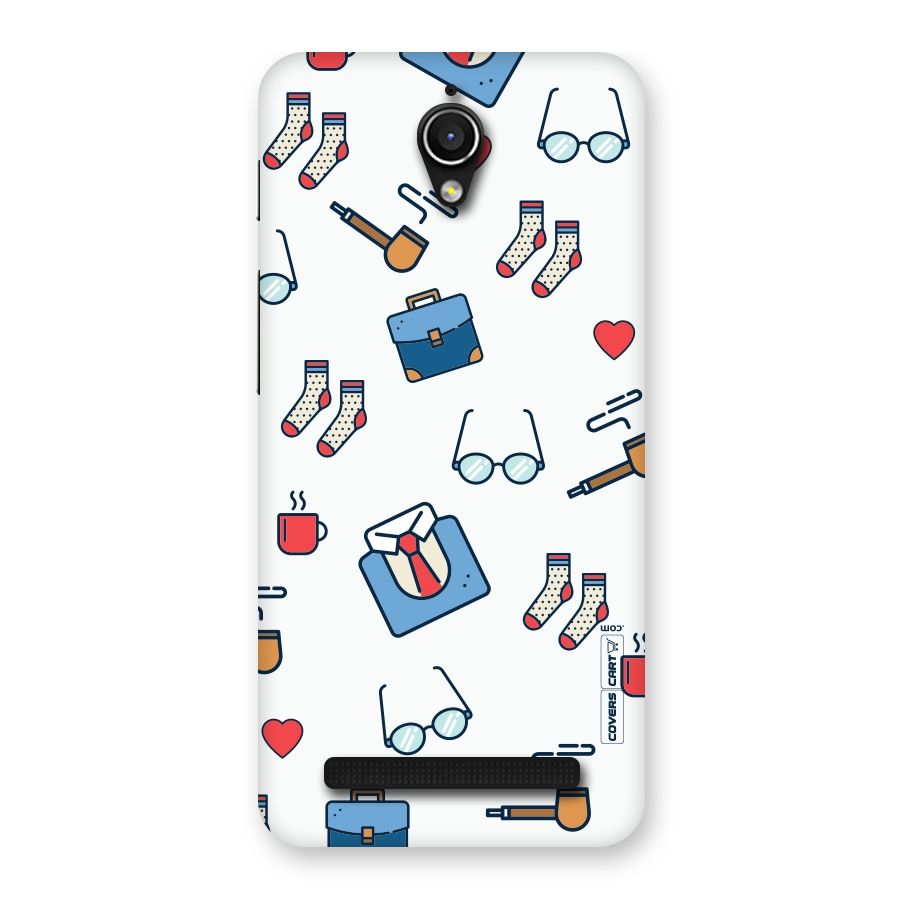 Shirt Spectacles Pattern Back Case for Zenfone Go
