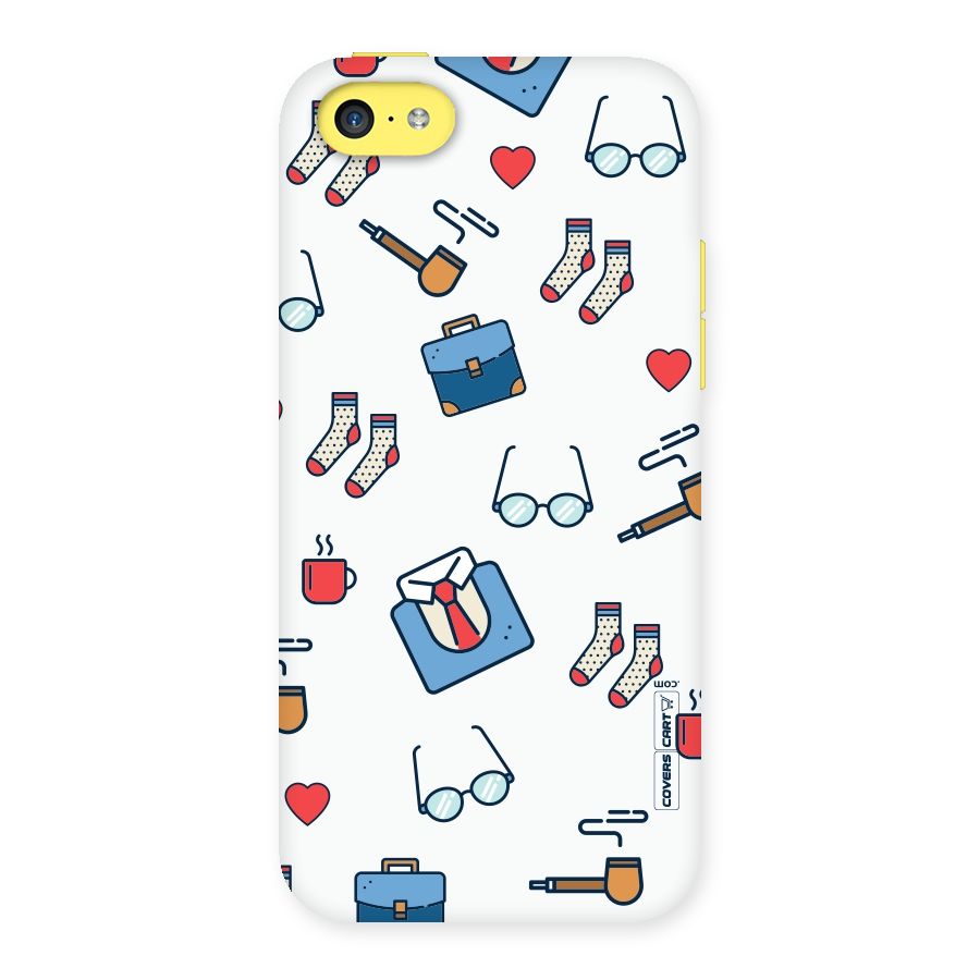 Shirt Spectacles Pattern Back Case for iPhone 5C