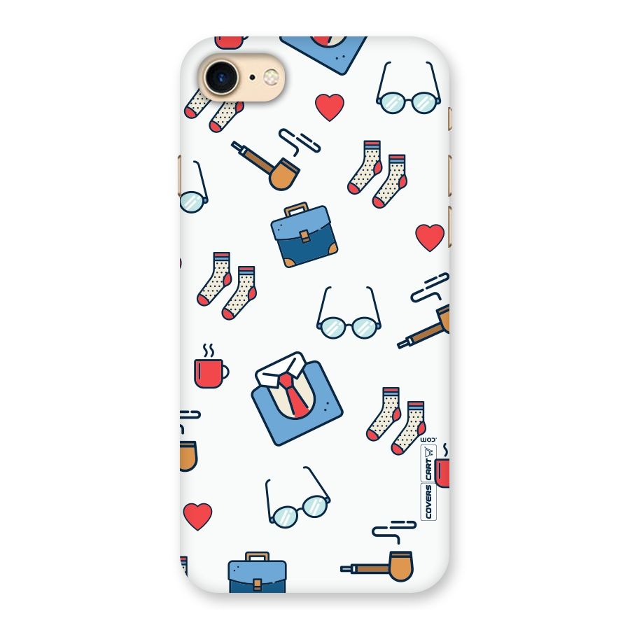 Shirt Spectacles Pattern Back Case for iPhone 7