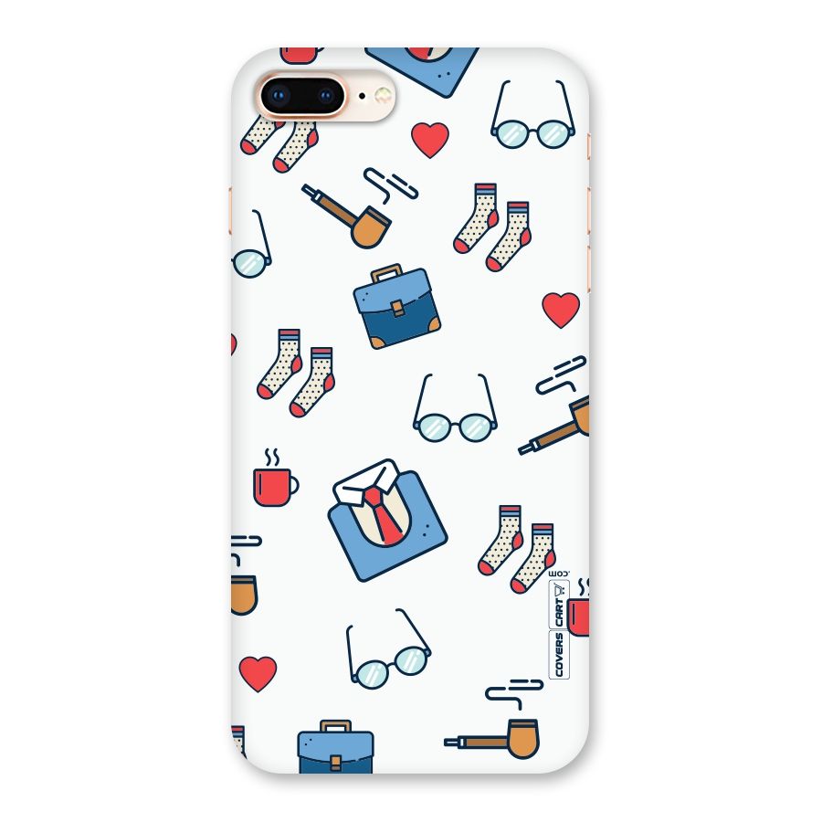 Shirt Spectacles Pattern Back Case for iPhone 8 Plus
