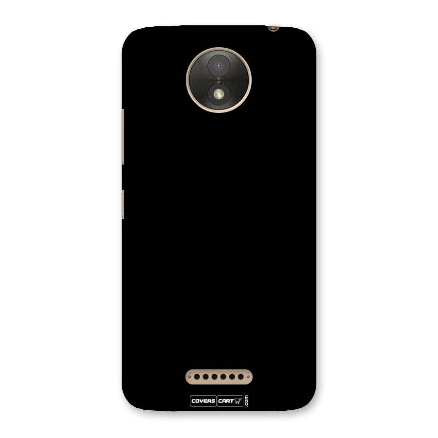 Simple Black Back Case for Moto C Plus