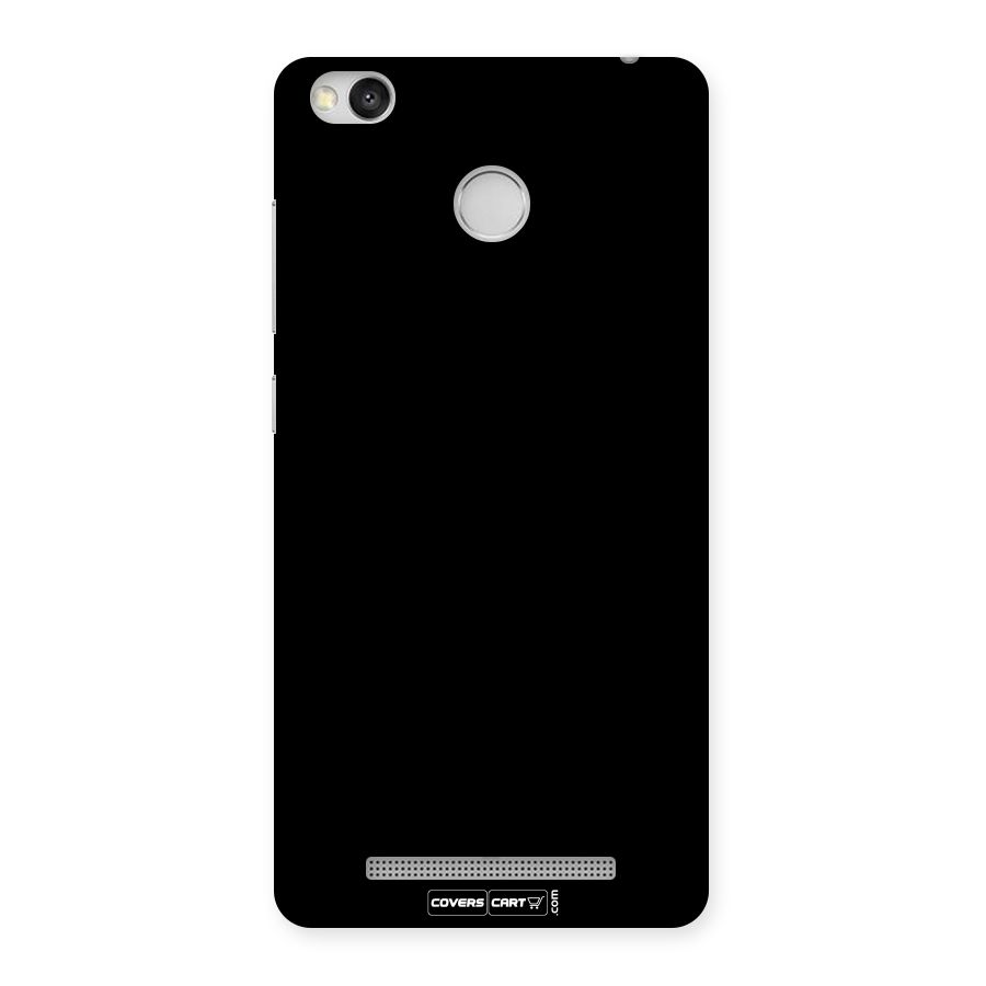 Simple Black Back Case for Redmi 3S Prime