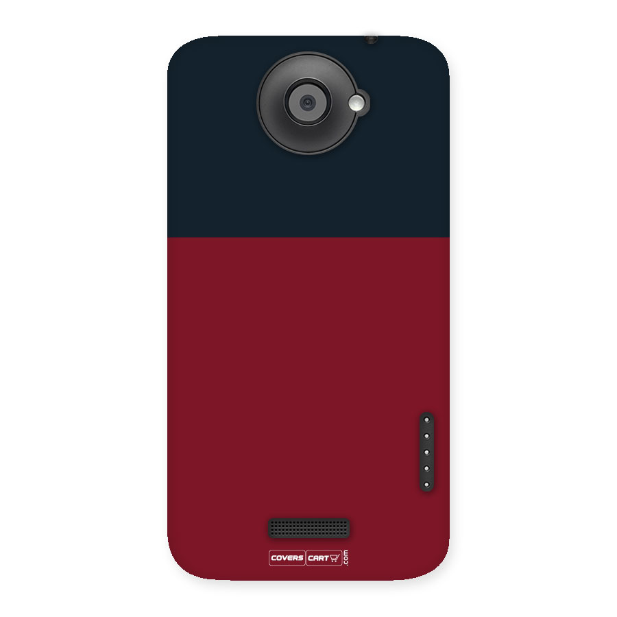 Maroon and Navy Blue Back Case for HTC One X