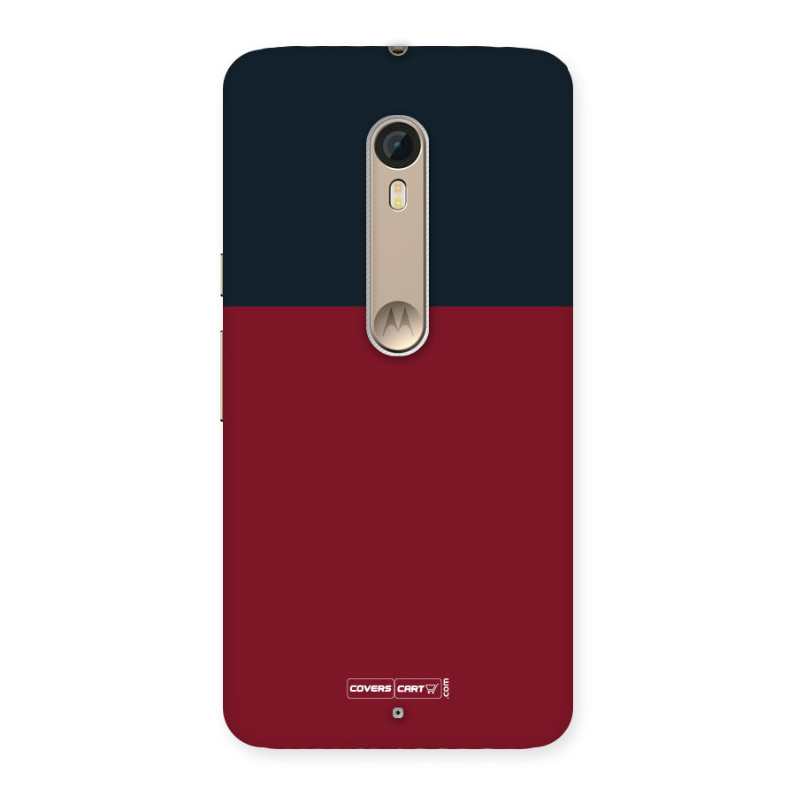 Maroon and Navy Blue Back Case for Moto X Style