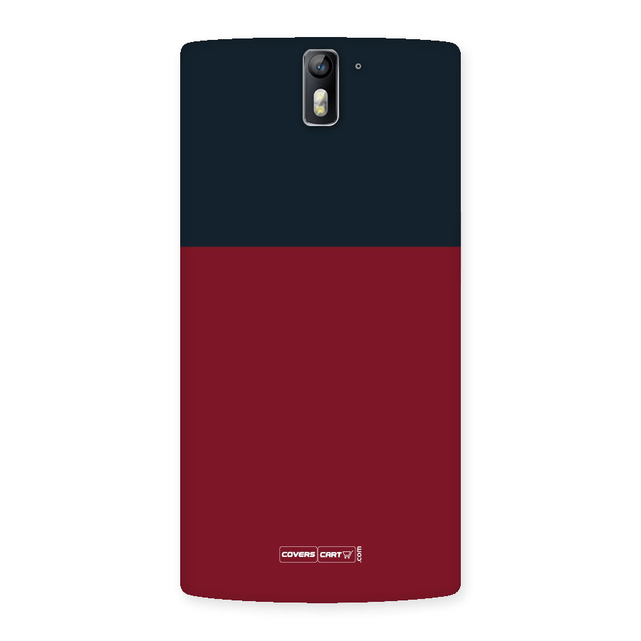 Maroon and Navy Blue Back Case for One Plus One
