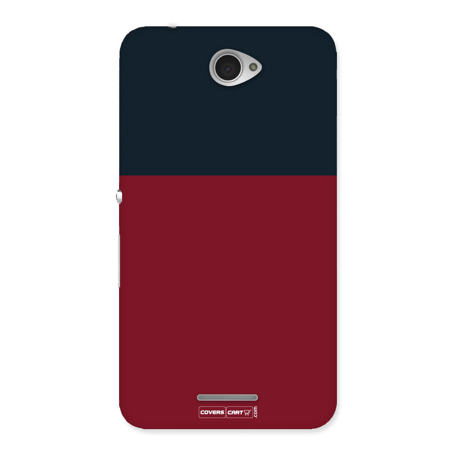Maroon and Navy Blue Back Case for Sony Xperia E4