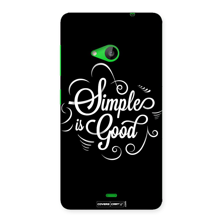 Simple is Good Back Case for Lumia 535