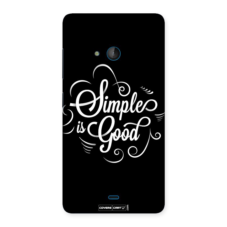 Simple is Good Back Case for Lumia 540