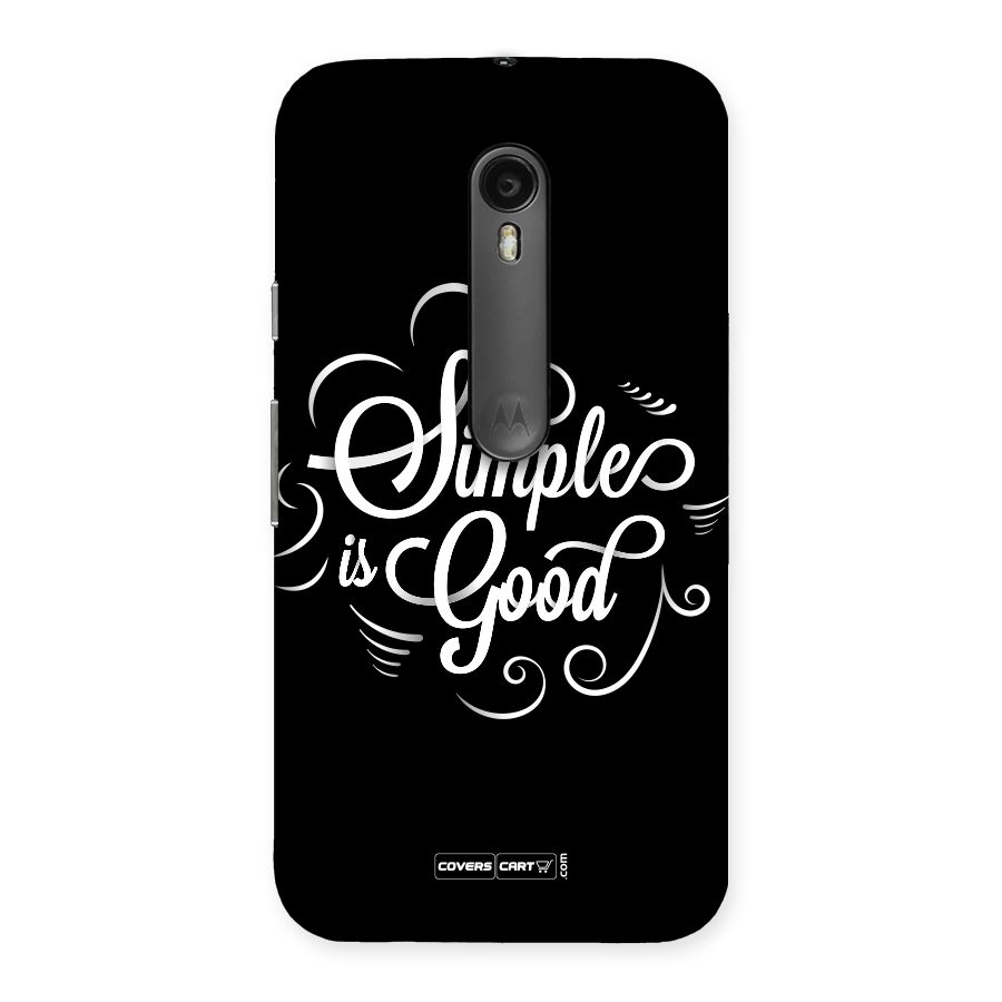 Simple is Good Back Case for Moto G3