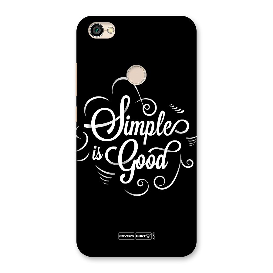 Simple is Good Back Case for Redmi Y1 2017