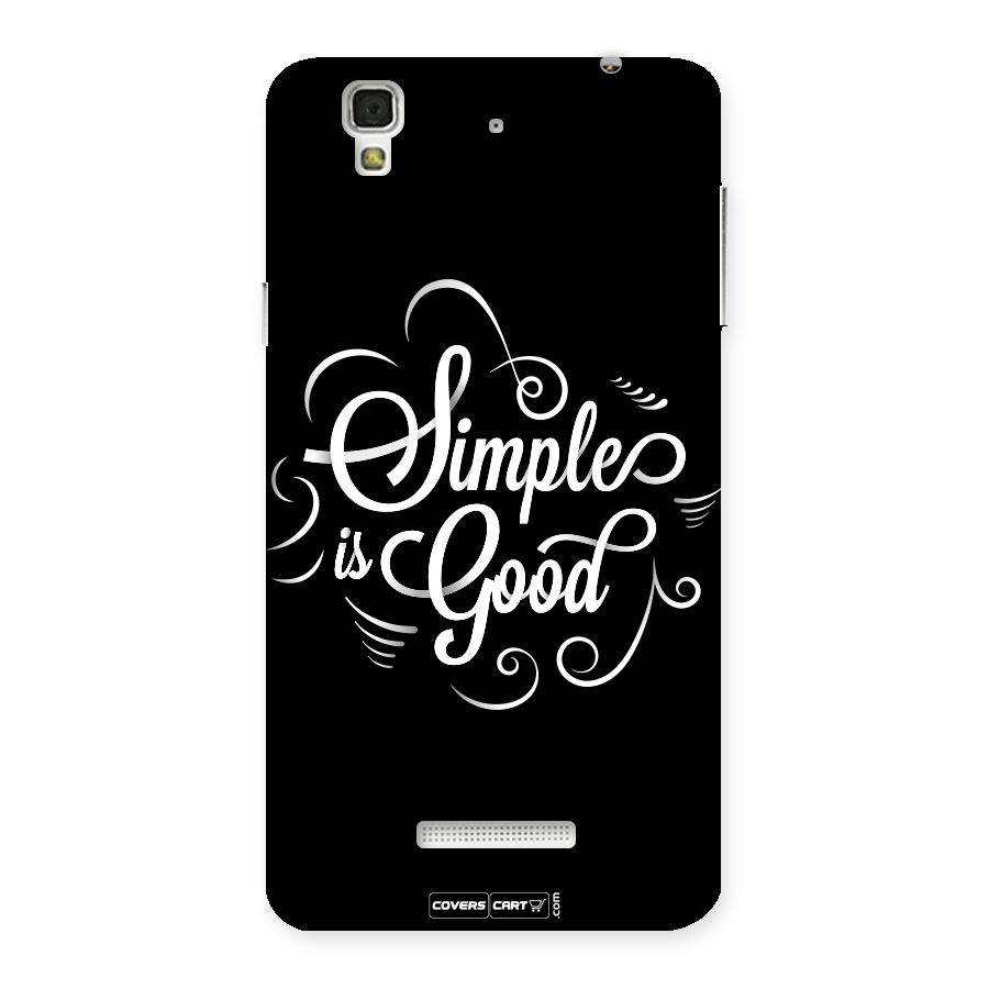 Simple is Good Back Case for YU Yureka Plus