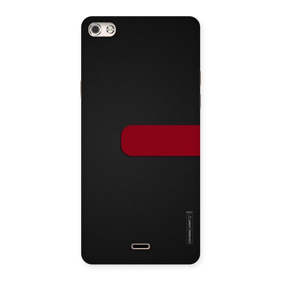 Single Red Stripe Back Case for Micromax Canvas Silver 5
