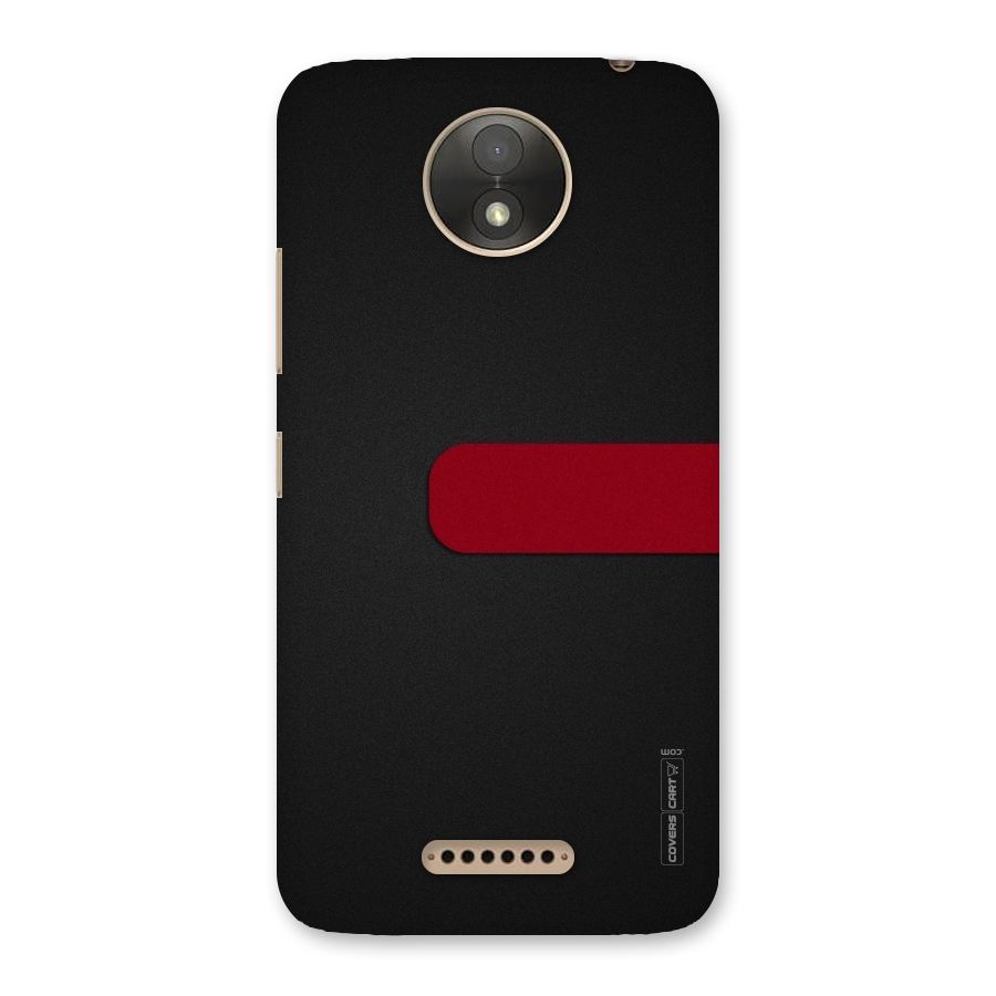 Single Red Stripe Back Case for Moto C Plus