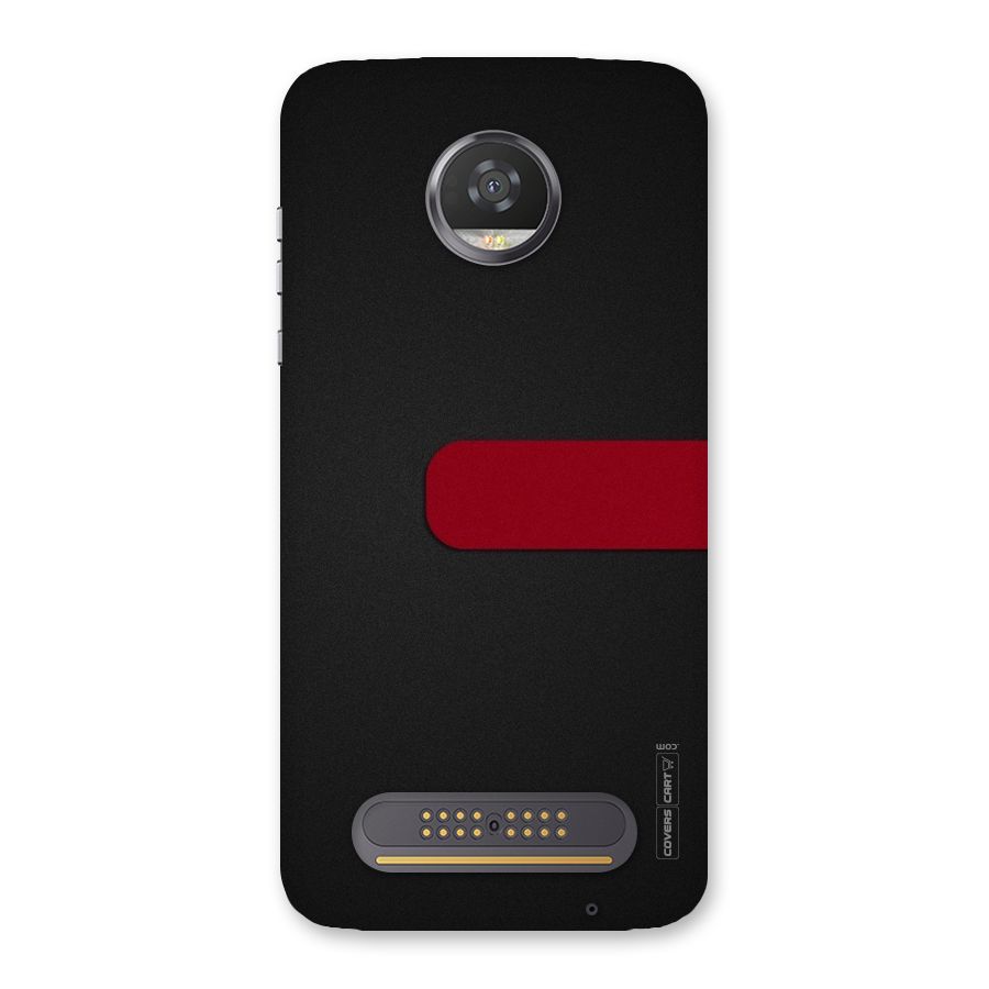 Single Red Stripe Back Case for Moto Z2 Play