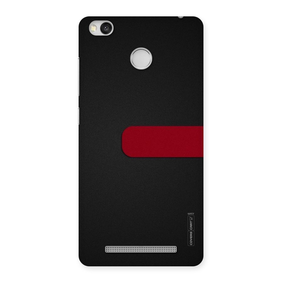 Single Red Stripe Back Case for Redmi 3S Prime
