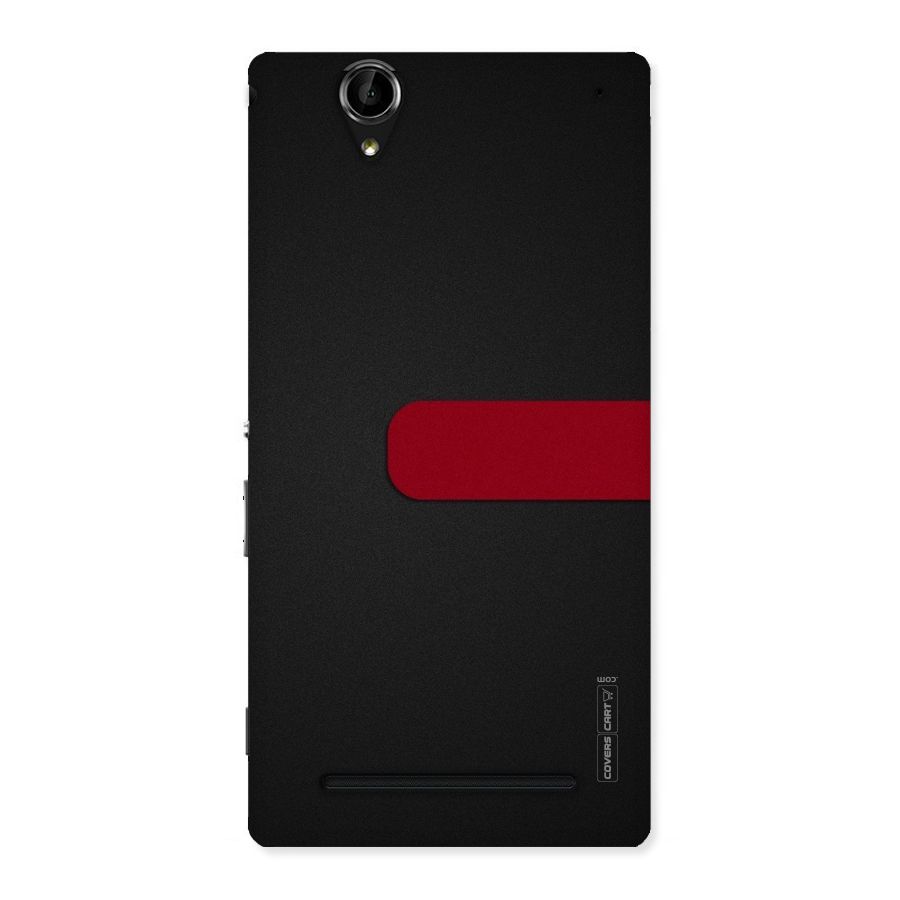 Single Red Stripe Back Case for Sony Xperia T2