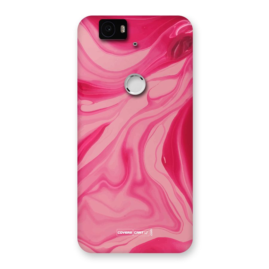 Sizzling Pink Marble Texture Back Case for Google Nexus-6P