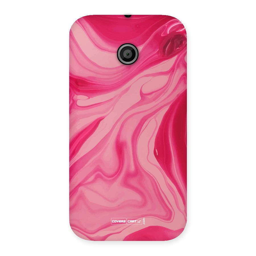 Sizzling Pink Marble Texture Back Case for Moto E