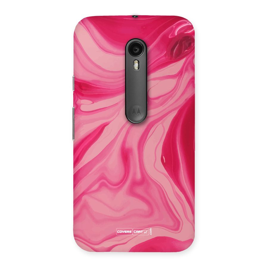 Sizzling Pink Marble Texture Back Case for Moto G3