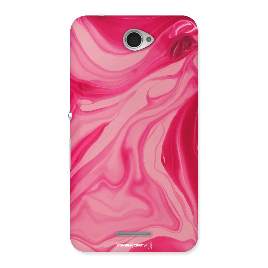 Sizzling Pink Marble Texture Back Case for Sony Xperia E4