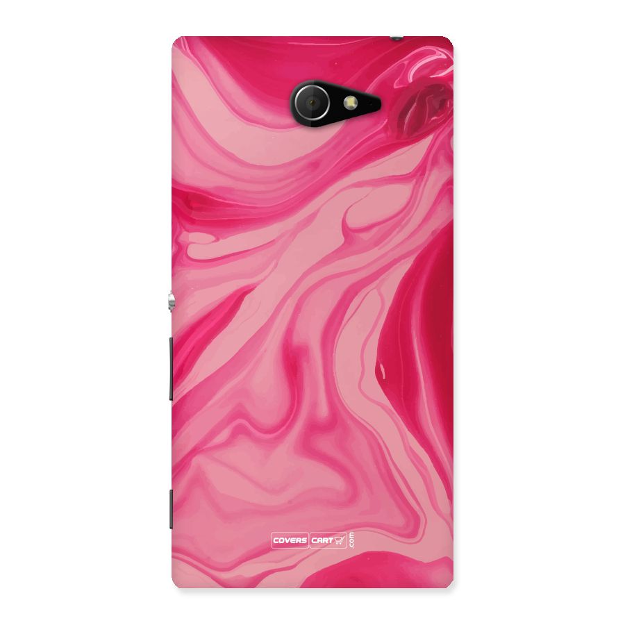 Sizzling Pink Marble Texture Back Case for Sony Xperia M2