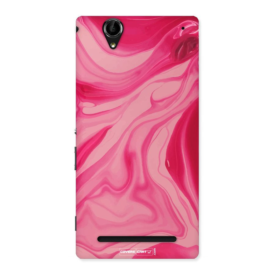 Sizzling Pink Marble Texture Back Case for Sony Xperia T2