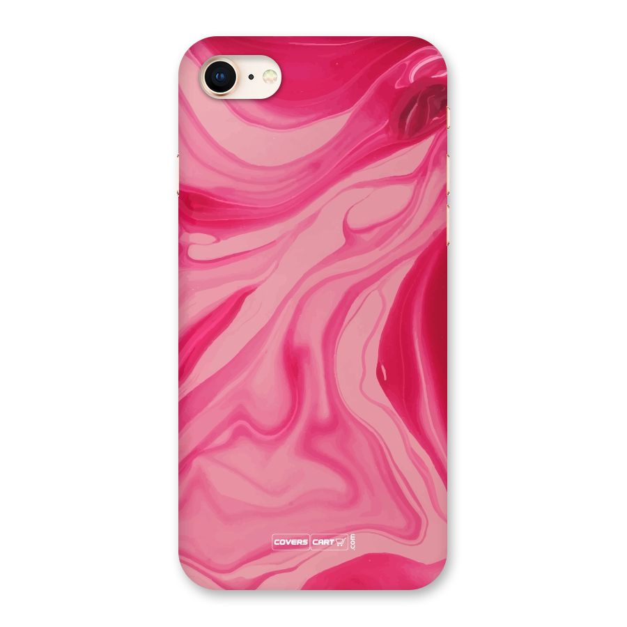 Sizzling Pink Marble Texture Back Case for iPhone 8