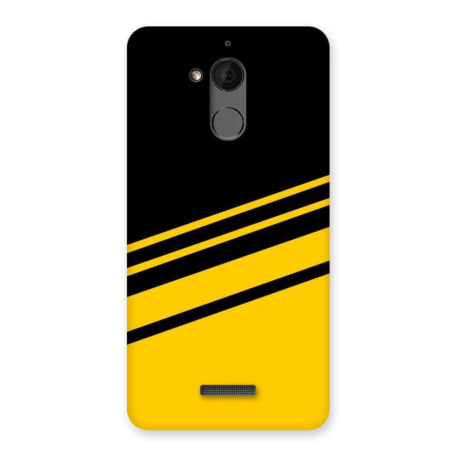 Slant Yellow Stripes Back Case for Coolpad Note 5
