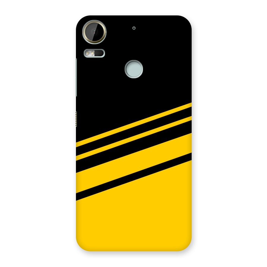 Slant Yellow Stripes Back Case for Desire 10 Pro