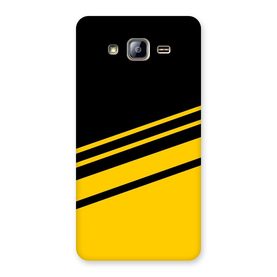Slant Yellow Stripes Back Case for Galaxy On5