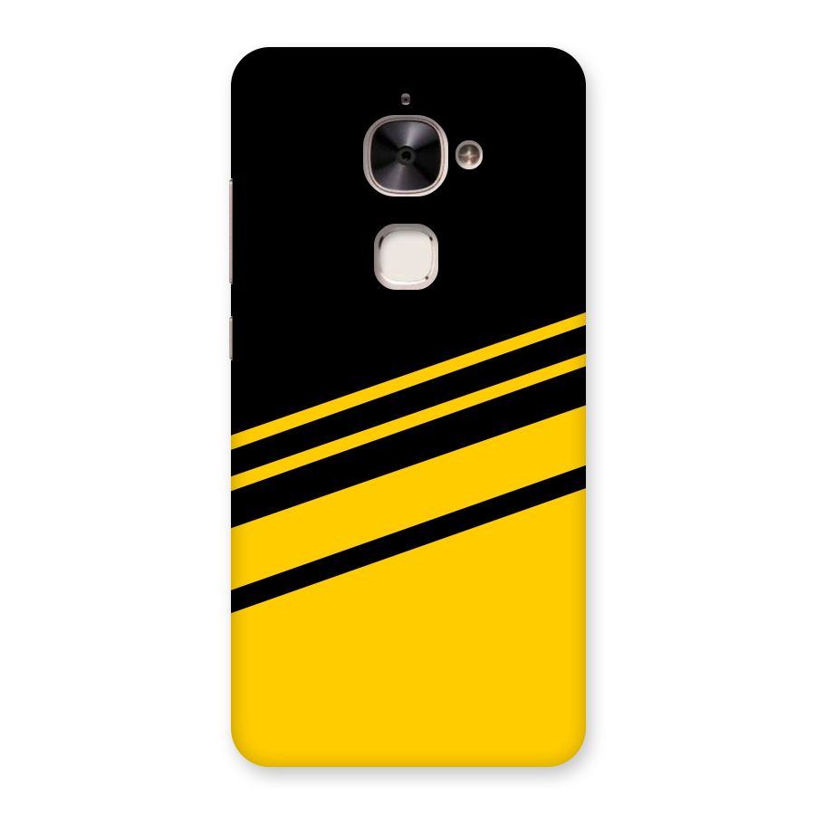 Slant Yellow Stripes Back Case for Le 2
