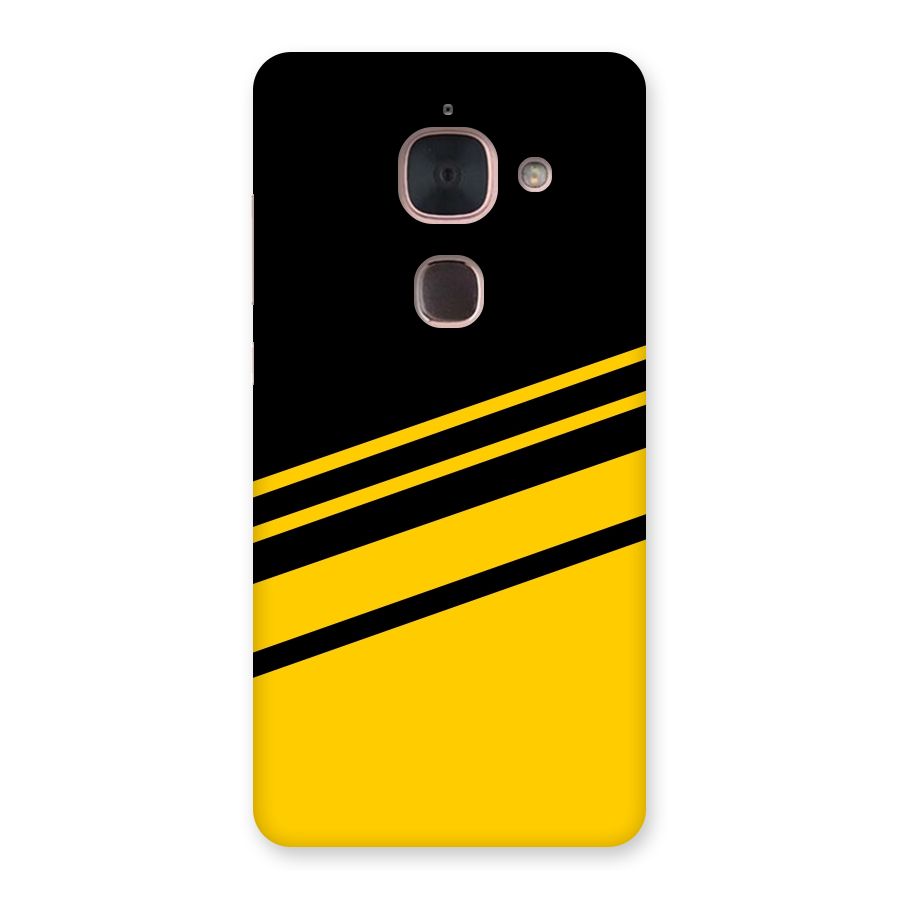 Slant Yellow Stripes Back Case for Le Max 2