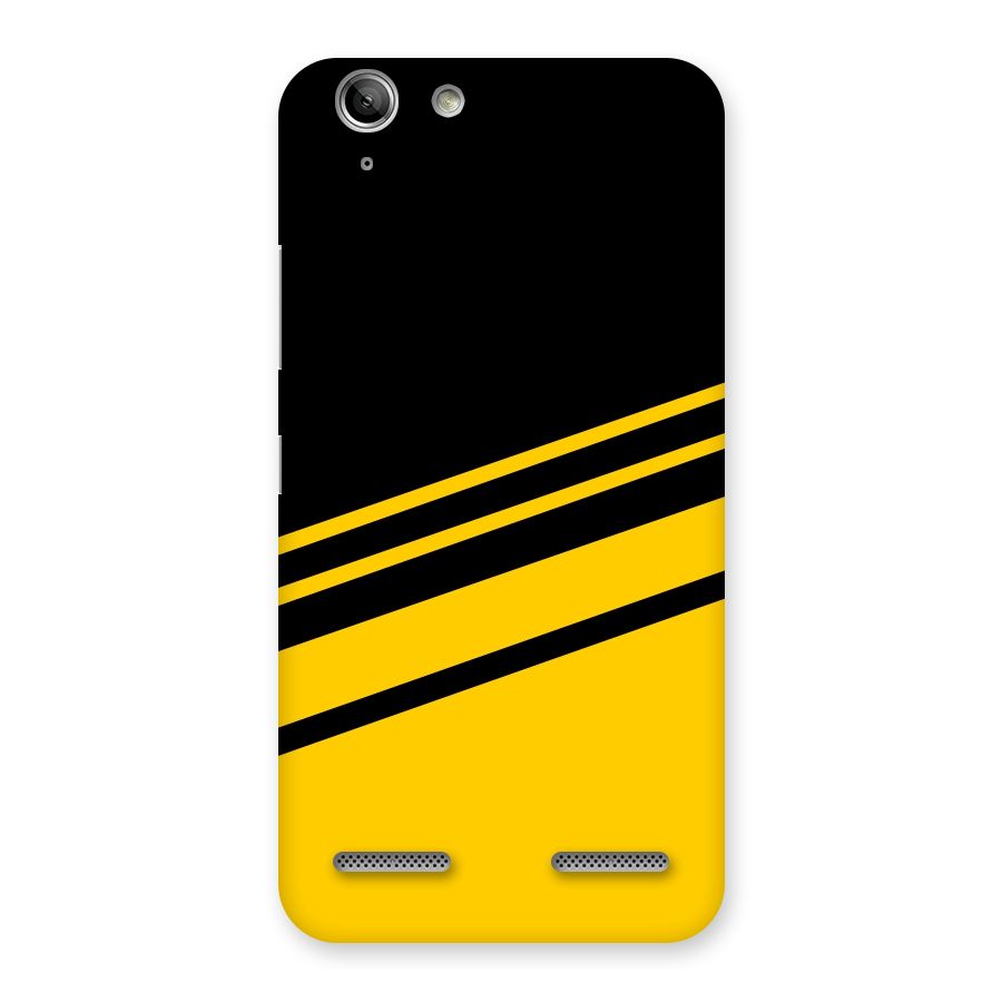 Slant Yellow Stripes Back Case for Vibe K5