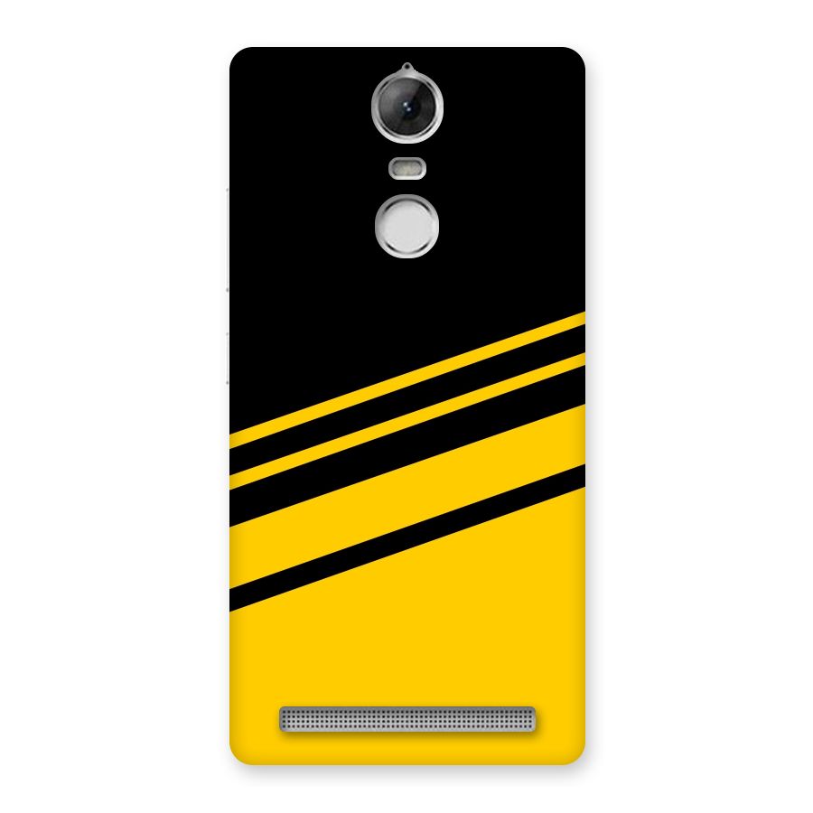 Slant Yellow Stripes Back Case for Vibe K5 Note